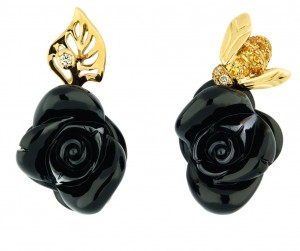 ROSE DIOR PRE CATELAN ONYX - Boucles d'oreilles