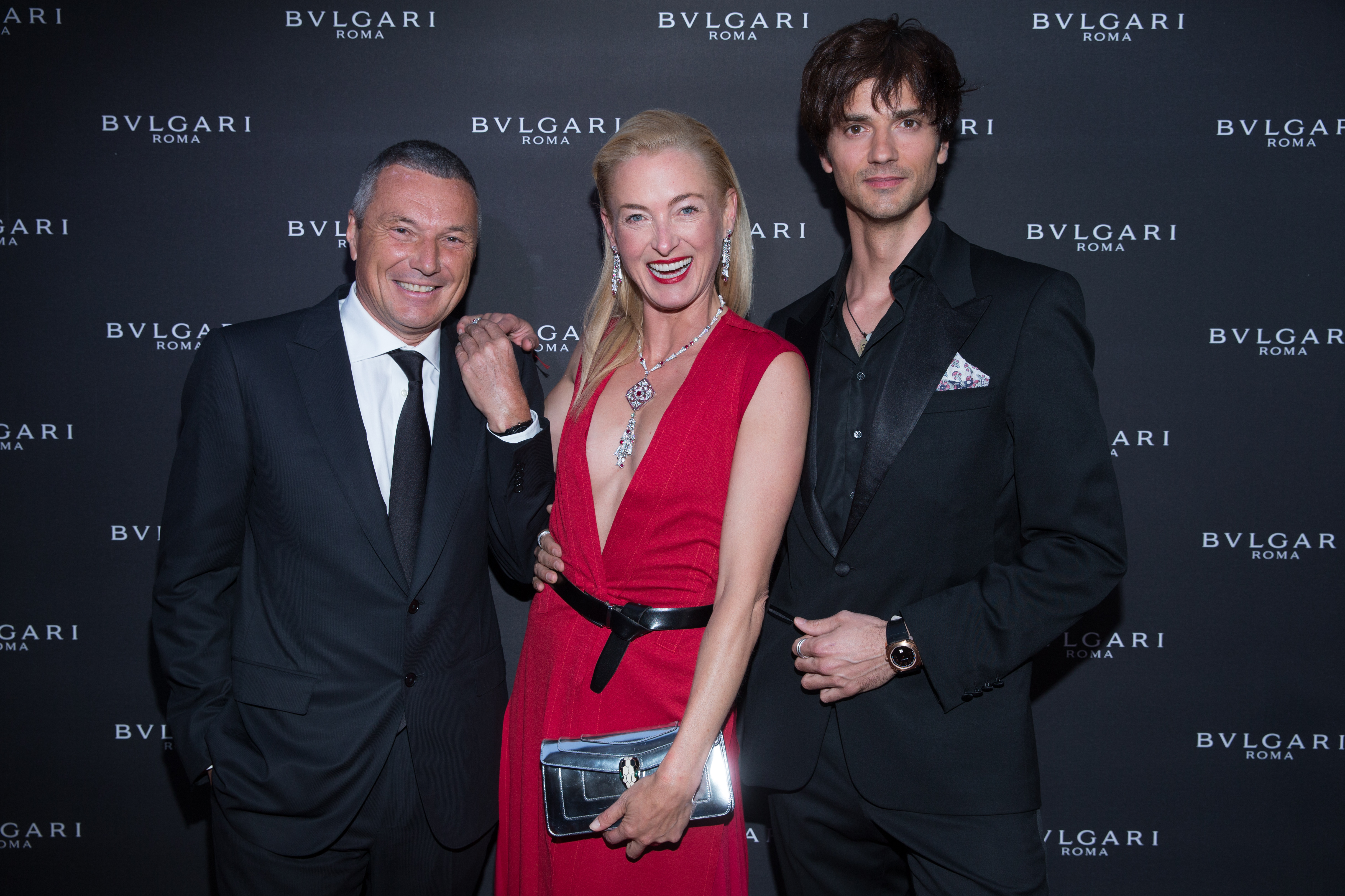 Jean-Christophe BABIN. H.R.H. Lilly Zu SAYN WITTGENSTEIN BERLEBURG. David JARRE. Bulgari Opening New Bond Street. London. UK. 14/3/2016 © david atlan