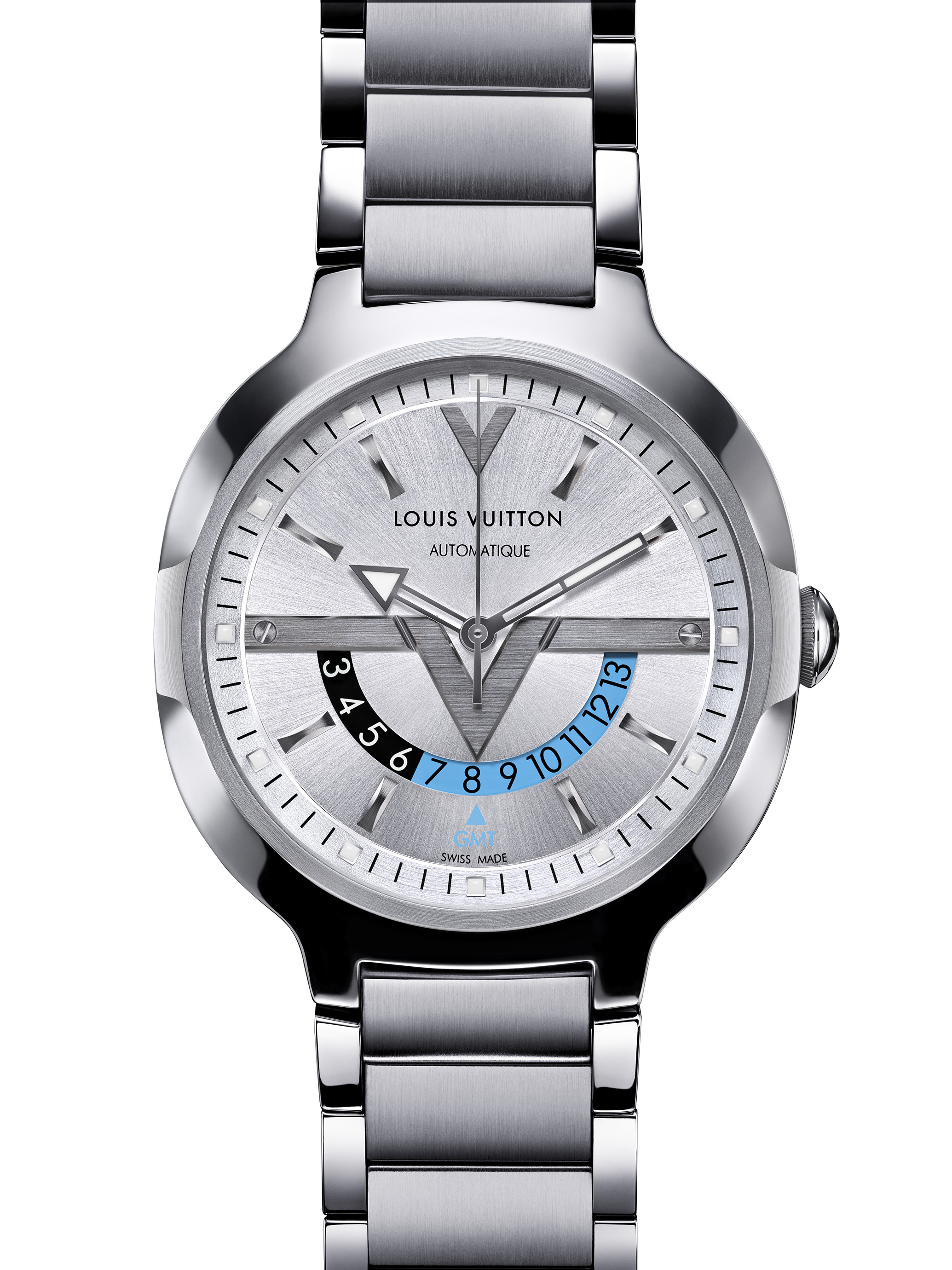 Louis Vuitton - GMT Steel Steel Silver dial