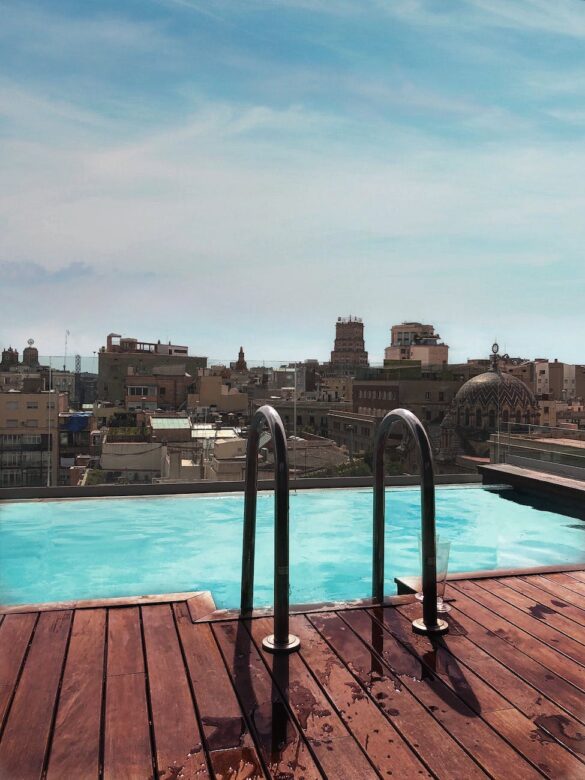 swimming pool on the rooftop