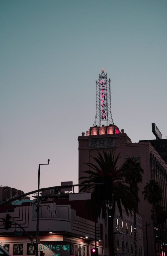 el capita theater signage in hollywood