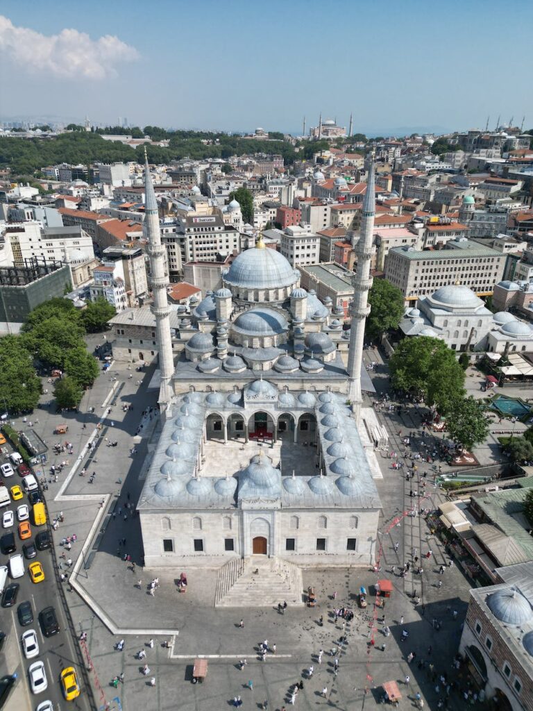 suleymaniye mosque in birds eye view