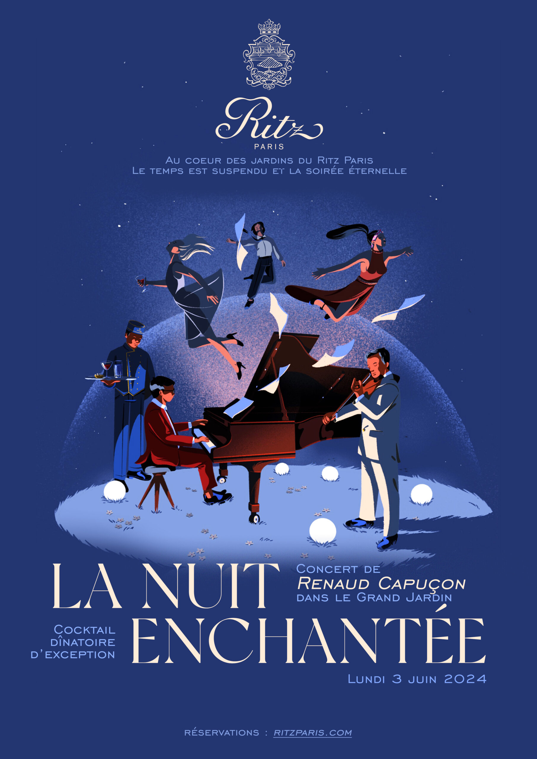 Nuit Enchantée Ritz Paris soirée sous signe l’élégance musique