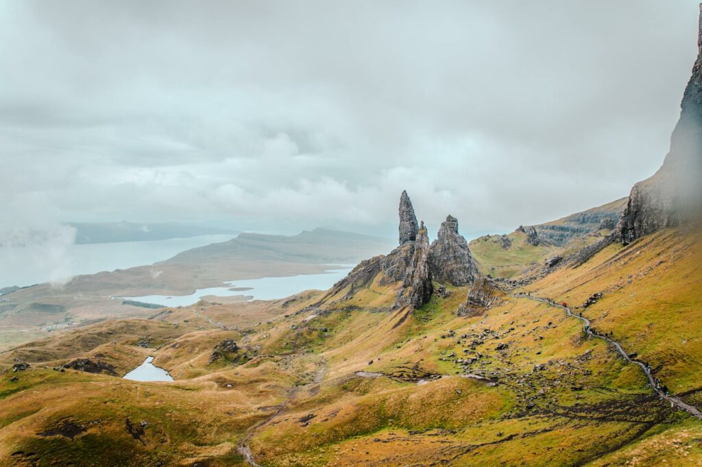 cloud over hills in scotland