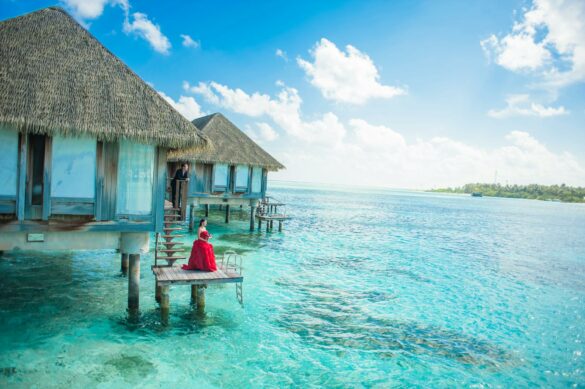 cottage above body of water